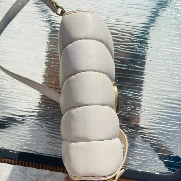Coach Studio Chalk White Quilted Leather Brass Hardware Shoulder Bag Crossbody - Picture 14 of 15